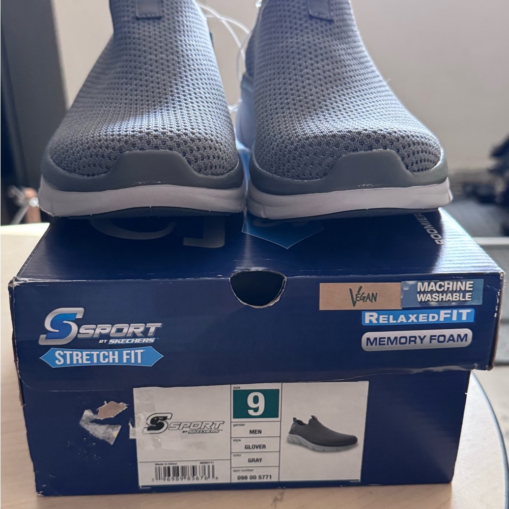 Skechers S Sport Dark Gray Slip-On Sneakers
